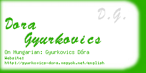 dora gyurkovics business card